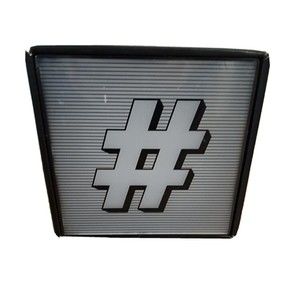 Misc. Hashtag - Alphabet Lightbox Room Decoration Sign - NEW